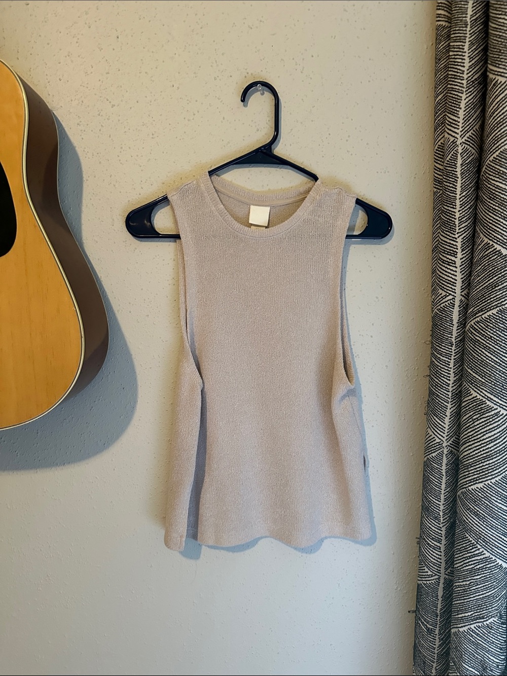 H&M Cream Ribbed Sleeveless Tank